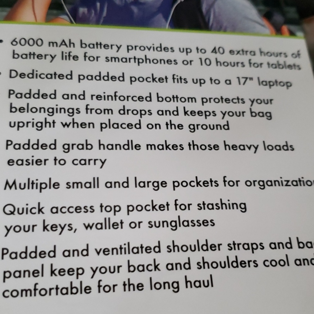 Cargo Backpack with Battery - Picture 6 of 6